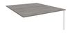Burocean Aéris - Componente de mesa - rectangular - roble gris - blanco base