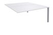 Bureau Bench IRIS - L180 cm - Plan suivant - Pieds aluminium - plateau Blanc perle
