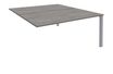 Bureau Bench IRIS - L180 cm - Plan suivant - Pieds aluminium - plateau imitation Chêne gris
