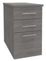 Caisson bout de bureau IRIS - L43 x P80 cm - imitation Chêne gris