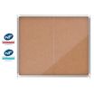 Nobo - Vitrine d'affichage - 15 feuilles A4 - surface liege - porte coulissante - 113,7 x 96,7 x 6,3 cm