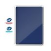 Nobo - Vitrine d'affichage - 9 feuilles A4 - surface en feutre bleu - porte battante - 70,8 x 96,9 x 4,3 cm