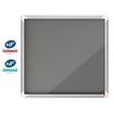 Nobo - Vitrine d'affichage - 6 feuilles A4 - surface en feutre gris - porte battante - 70,8 x 66,7 x 4,3 cm