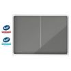 Nobo - Vitrine d'affichage - 18 feuilles A4 - surface en feutre gris - porte coulissante - 135,2 x 96,7 x 6,3 cm