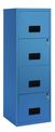 Classeur 4 tiroirs pour dossiers suspendus - 125,6 x 40 x 40 cm - bleu