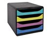 Exacompta BIG-BOX - Armario de cajones - 4 cajones - para A4 Plus - negro, forever young