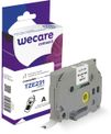 WECARE - Ruban d'étiquettes auto-adhésives pour Brother TZe231 - 1 rouleau (12 mm x 8 m) - fond blanc écriture noire