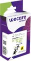 WECARE - lot de 2 Rubans d'étiquettes auto-adhésives pour DYMO LETRATAG PLAST - S0721620 -  rouleau (12 mm x 4 m) - fond jaune écriture noire