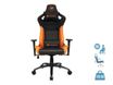 Fauteuil gamer EXPLORE S - accoudoirs réglables - appuie-tête intégré - noir, orange