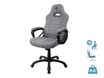 Fauteuil de bureau ENZO - accoudoirs fixes - appuie-tête intégré - gris clair