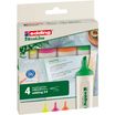 Edding - Set de 4 Surligneurs EcoLine en Plastique recyclé e-24 Assortis - Pointe Biseautée 2-5 mm
