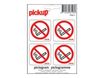 Pickup - Pictogramme - Interdit de fumer - 4 autocollants