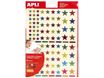 Apli Kids - 624 Gommettes étoiles métallisées - couleurs assorties (vert, rouge, bleu, jaune, lilas)