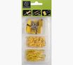 Exacompta Iderama - Kit de 58 attaches (pince-notes, trombones et punaises) - jaune