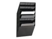 Durable Flexiboxx - Présentoir mural porte-document - 6 cases A4 paysage - noir