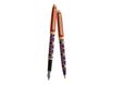 Enzo Varini Taormina XL Nakara - Parure de stylo à bille et stylo plume - violet et orange