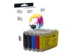 Cartouche compatible Brother LC1000/LC970 - pack de 4 - noir, cyan, magenta, jaune - Switch 