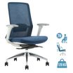 Fauteuil de bureau POLAR - accoudoirs réglables - appuie-tête en option - bleu