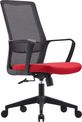 Fauteuil de bureau ZIGY - accoudoirs fixes - rouge