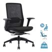 Fauteuil de bureau POLAR - accoudoirs réglables - appuie-tête en option - noir