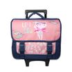Cartable à roulettes Lililou 38 cm - 2 compartiments - rose - Bagtrotter