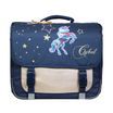 Cartable Cybel 38 cm - 2 compartiments - bleu marine et doré - Bagtrotter