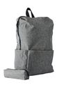 Sac à dos et trousse recyclé - 1 compartiment - gris - Brepols