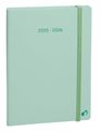 Agenda à élastique Pastel - 1 semaine sur 2 pages - 16 x 24 cm - vert - Quo Vadis