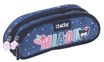 Trousse rectangulaire Chacha Miaou - 2 compartiments - bleu - Kid'Abord