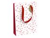 Clairefontaine - Sac cadeau - 21,5 cm x 10,2 cm x 25,3 cm - pomme d'amour blanc/rouge