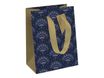 Clairefontaine - Sac cadeau - 21,5 cm x 10,2 cm x 25,3 cm - nuit étoilée bleu/or