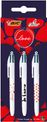 BIC 4 Couleurs Messages - 3 Stylos à bille 4 couleurs - 1 mm - Collection Love