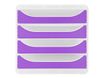Exacompta Chromaline BigBox - Module de classement 4 tiroirs - violet transparent