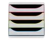 Exacompta Black Office BigBox - Module de classement 4 tiroirs - blanc/arlequin