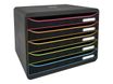 Exacompta BigBox Plus - Module de classement 5 tiroirs - noir