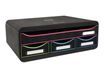 Exacompta Toolbox - Module de classement 4 tiroirs - noir/arlequin