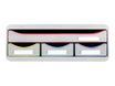 Exacompta Black Office Toolbox - Module de classement 4 tiroirs - blanc/arlequin
