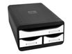 Exacompta Glossy - Module de classement 3 tiroirs - noir/blanc