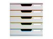 Exacompta Black Office Modulo - Module de classement 5 tiroirs - blanc/arlequin