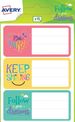 Avery - 15 Étiquettes scolaires texte fun - 76 x 34 mm