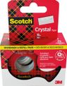 Scotch Crystal - Dévidoir + 3 Rubans adhésifs - 19 mm x 7,5 m - transparent