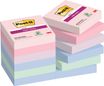 Post-it - 12 Blocs notes Super Sticky Soulful  - couleurs assorties - 47,6 x 47,6 mm