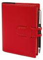 Agenda de poche Soho Randonnée Prestige avec porte mine - 1 semaine sur 2 pages - 9 x 12,5 cm - rouge - Quo Vadis