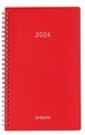 Agenda à spirale Polyprop Breform - 1 jour par page - 10 x 16,5 cm - rouge - Brepols