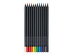 Faber-Castell Black Edition - 12 crayons de couleur - couleurs assorties