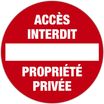 Exacompta - Panneau Défense d'entrer/propriété privée - 20 cm de diamètre