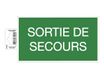 Exacompta - Panneau de signalisation adhésif - Sortie de secours - 200 x 110 mm - vert