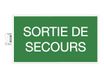 Exacompta - Panneau de signalisation adhésif - Issue de secours - 35 cm de diamètre