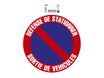 Exacompta - Panneau de signalisation adhésif - Défense de stationner sortie de véhicules - 20 cm de diamètre