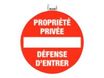 Exacompta - Panneau de signalisation adhésif - Propriété privée / défense d'entrée - 30 cm de diamètre